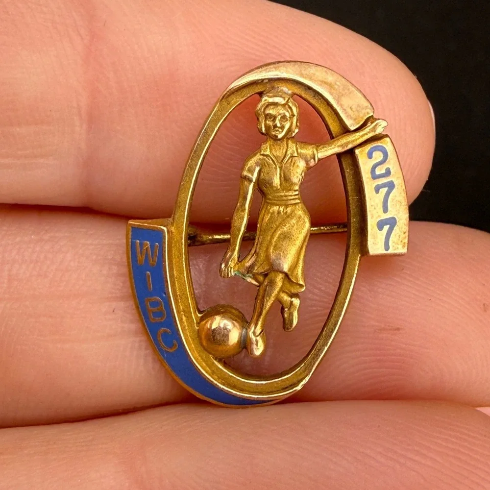 Vintage Gold Filled Brooch Women's International Bowling Congress WIBC 277